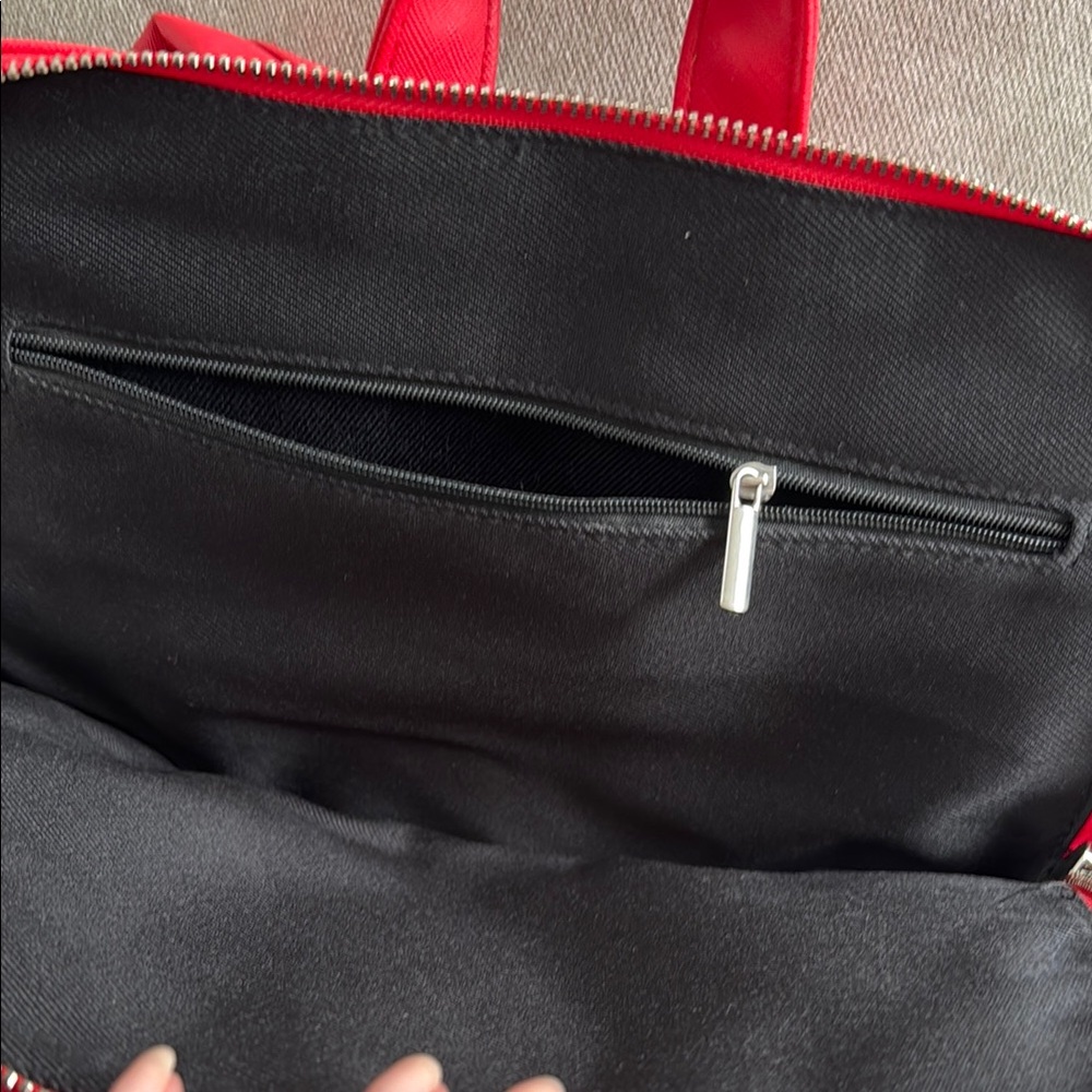 Red Backpack With Mickey Mouse Patch - image 5